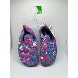 Sun Smart Hi-Top Water Shoes Size 7-8, Girl Swim Shoes